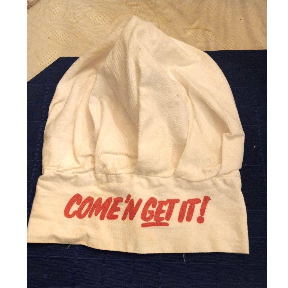 Vtg Chef's Hat "COME'N GET IT!" One Size Possibly A Campbell's Soup Promo Item
